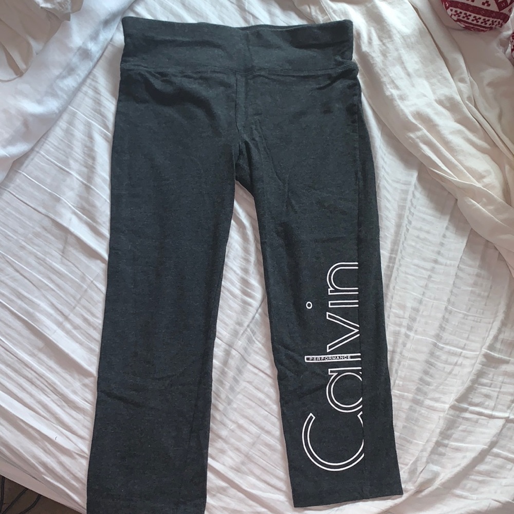Calvin Klein grey cropped leggings